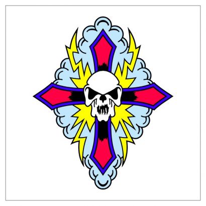Color Cross Free Tattoo